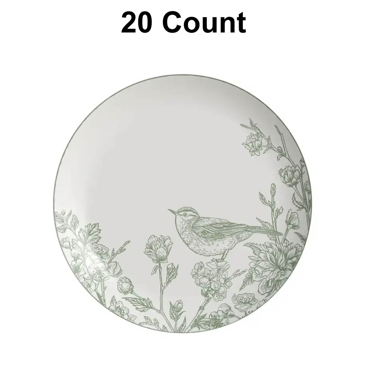 20 Count Elegant 8 Inch Earthtrends Yaffa Design Disposable Paper Plates